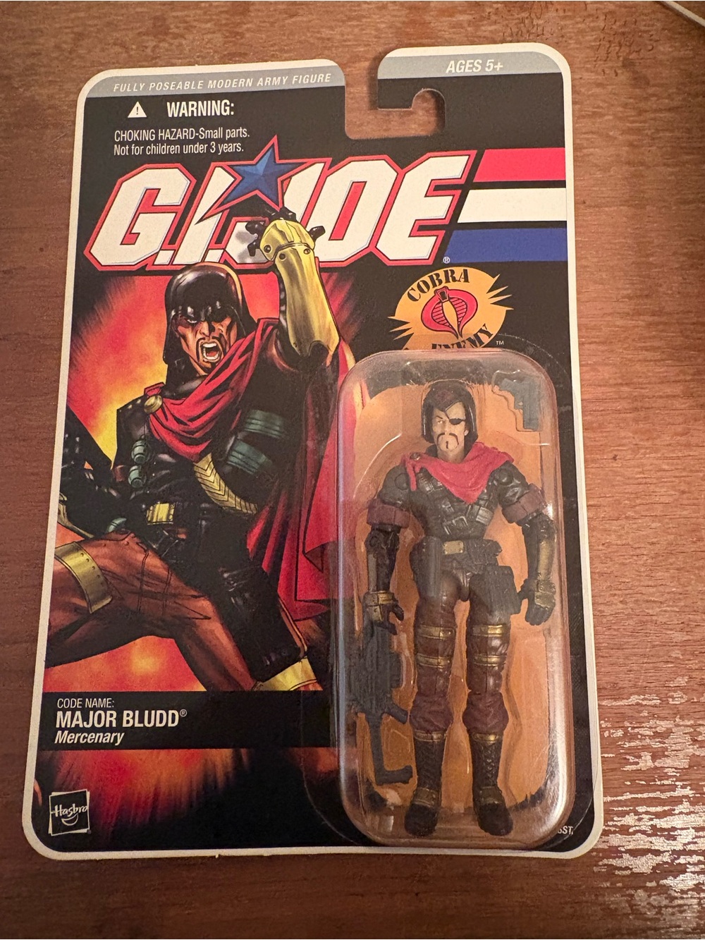 Hasbro G.I. Joe Major Bludd Action Figure In Sealed Package w/ helmet and scarf